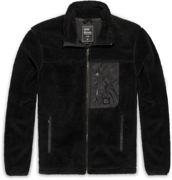 Vintage Industries Fleecejacke Kodi Lined Sherpa Fleece Black