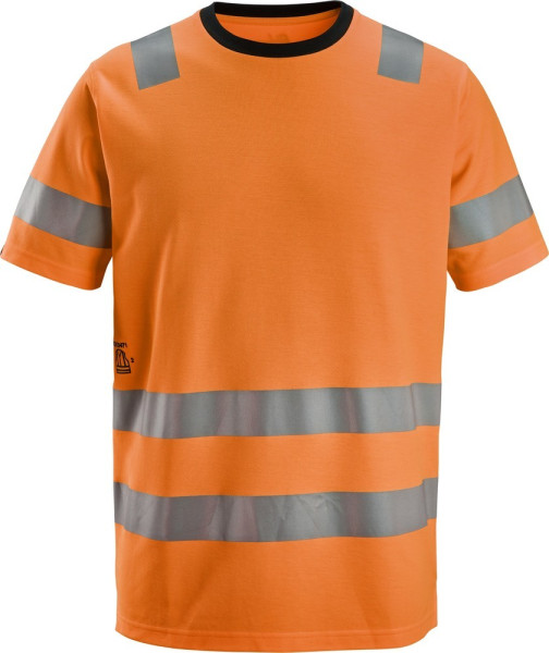 Snickers Warnschutz-Shirt High-Vis T-Shirt, Klasse 2 High-Vis Orange