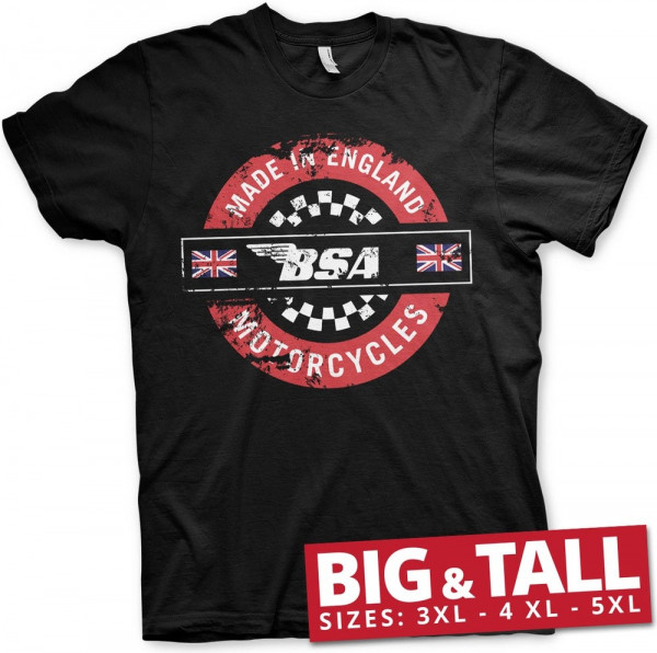 BSA Made In England Big & Tall T-Shirt Black