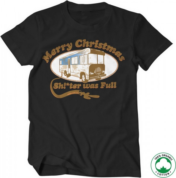 National Lampoon's Christmas Vacation Shitter Was Full Organic Tee T-Shirt Black