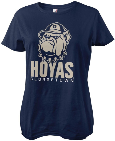 University Of Georgetown Hoyas Big Jack Girly Tee Damen T-Shirt Navy