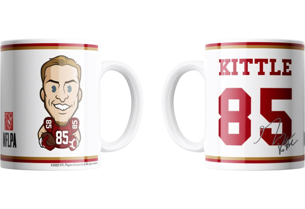 San Francisco 49ers George Kittle Emoji Jumbo-Tasse 440 ml American Football NFL Rot-440 ml