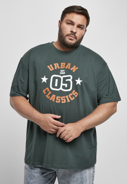 Urban Classics T-Shirt College Print Tee Bottlegreen