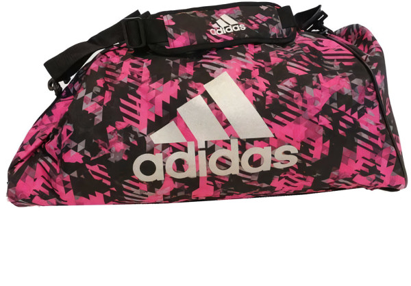 adidas Combat Sporttasche Polyester 2 in 1 Pink Camo/Silber-M