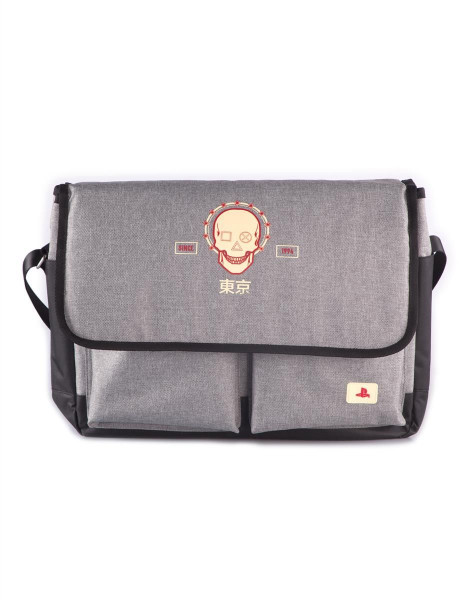 Sony - PlayStation Biker Office Bag With Puff Print Grey