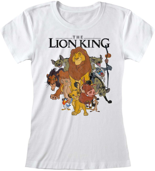The Lion King Vintage Group Pose Damen Shirt White