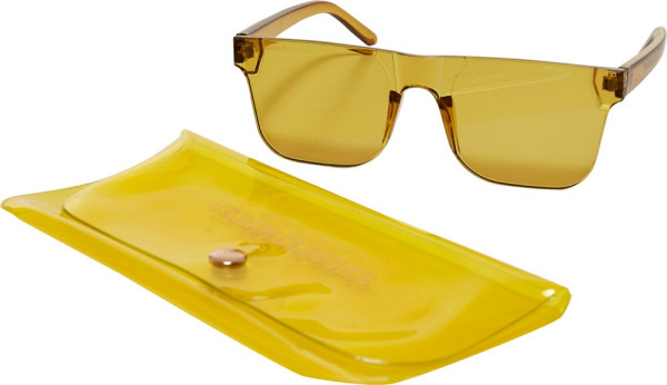 Urban Classics Sonnenbrille Sunglasses Honolulu With Case Mustard