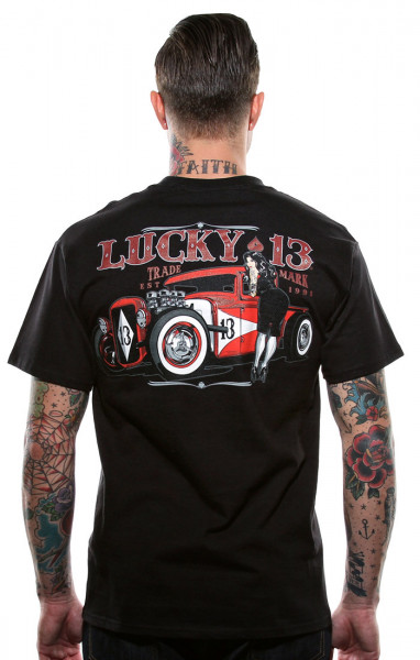 Lucky 13 T-Shirt Adrian Black