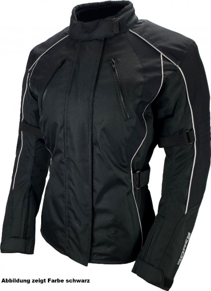 Bores Damen Motorrad Touringjacke Shanon Schwarz-Grau