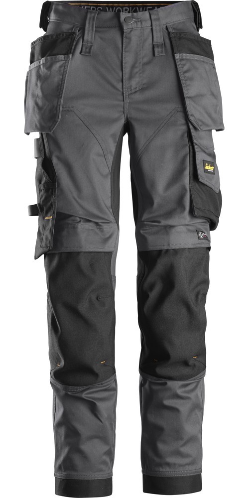 Snickers Damen AllroundWork Damen Stretch Arbeitshose mit Holstertaschen 2019 Stahlgrau/Schwarz - Damen