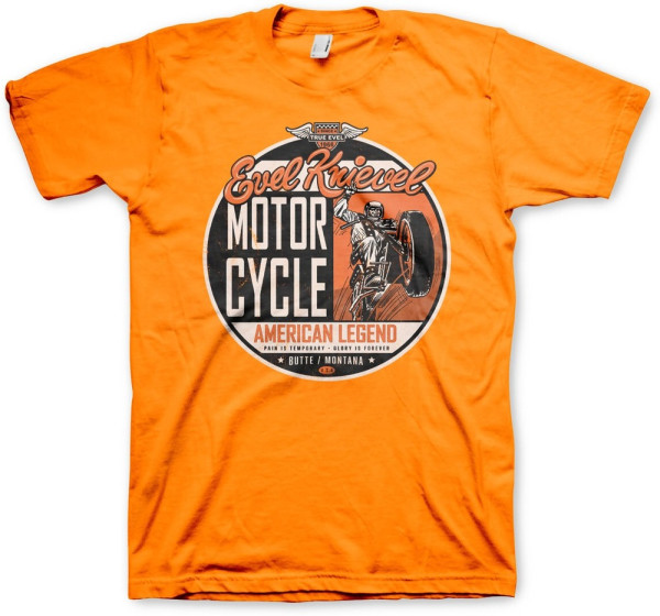 Evel Knievel American Legend T-Shirt Orange