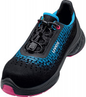Uvex Sicherheitsschuh Halbschuh 6826 Gelocht Schwarz/Blau Pu