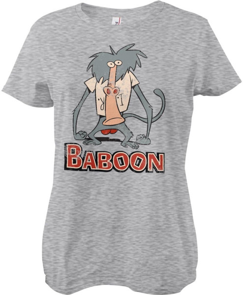 I Am Weasel - Baboon Girly Tee Damen T-Shirt Heathergrey