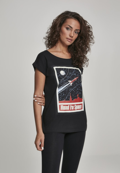 Mister Tee Damen T-Shirt Ladies Road To Space Tee MT727S