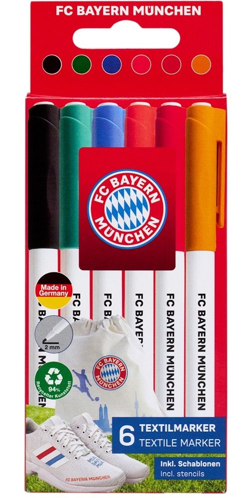 FC Bayern München Textilmarker 6er-Set 31948 - Herren / Unisex
