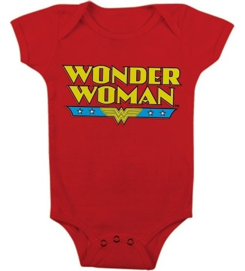 Wonder Woman Logo Baby Body Mädchen Red