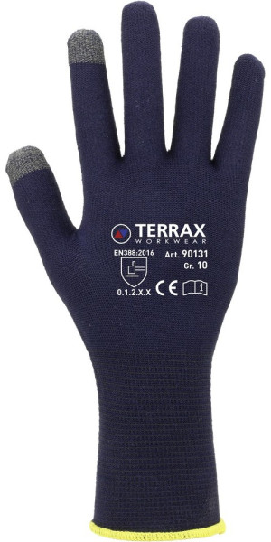 Terrax Workwear Feinstrickhandschuh Touch Marine