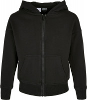 Urban Classics Mädchen Girls Organic Terry Zip Hoody Black