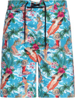 King Kerosin Badeshorts Tropical Hawaiian