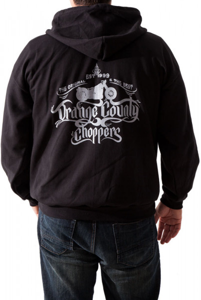 OCC Orange County Choppers Hoodie Moto Black Zip