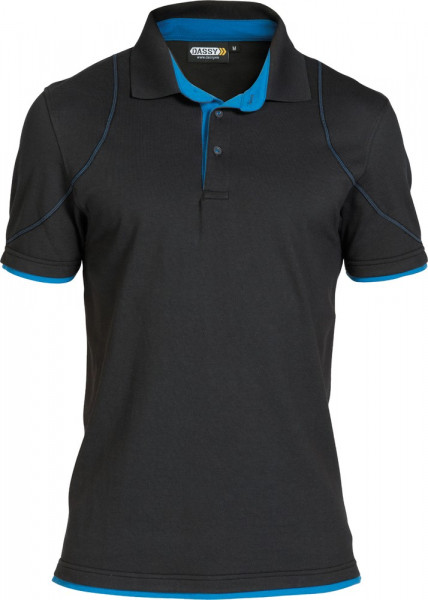 Dassy Poloshirt Orbital COSPA46 Schwarz/Azurblau