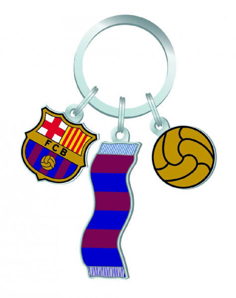 FC Barcelona Schlüsselanhänger Logo Fussball Multicolor