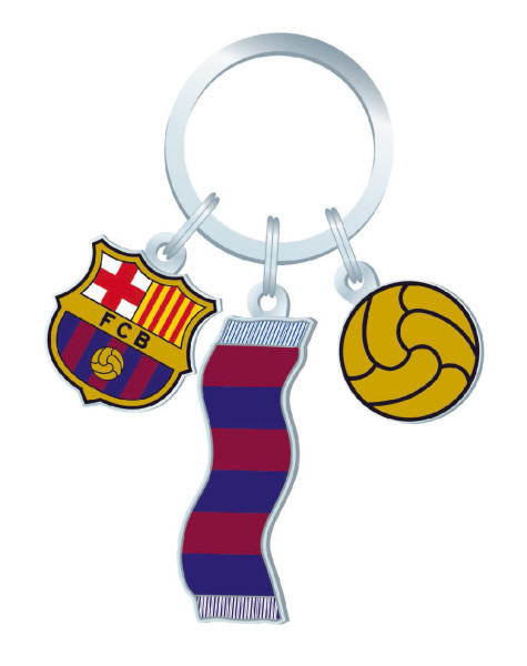 FC Barcelona Schlüsselanhänger Logo Fussball Multicolor