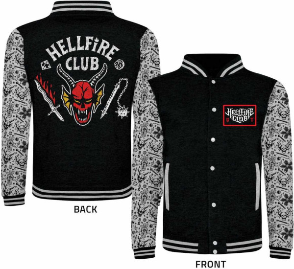 Stranger Things - Hellfire Club (SuperHeroes Inc. Varsity Jacket) Jacke Black