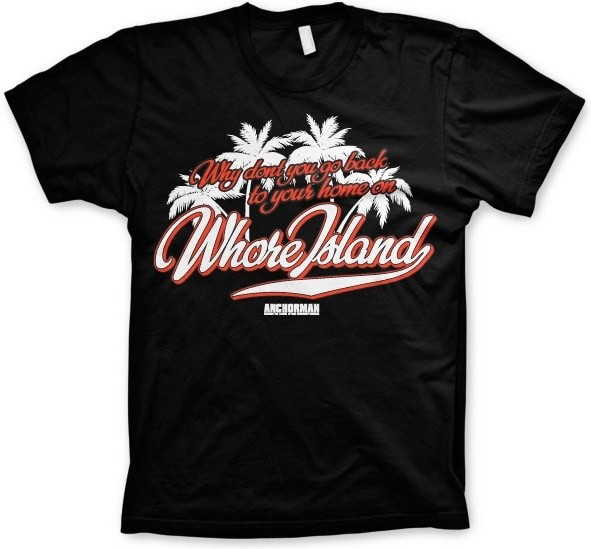 Anchorman Whore Island T-Shirt Black