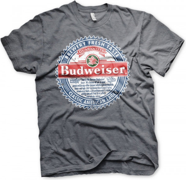 Budweiser American Lager T-Shirt Dark-Heather