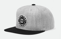 Brixton Cap Oath III Snapback Light Heather Grey/Black