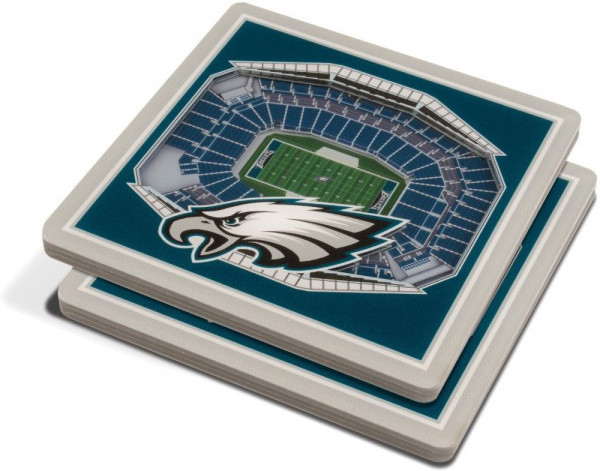 Philadelphia Eagles 3D Stadium View Untersetzer 2er-Set American Football