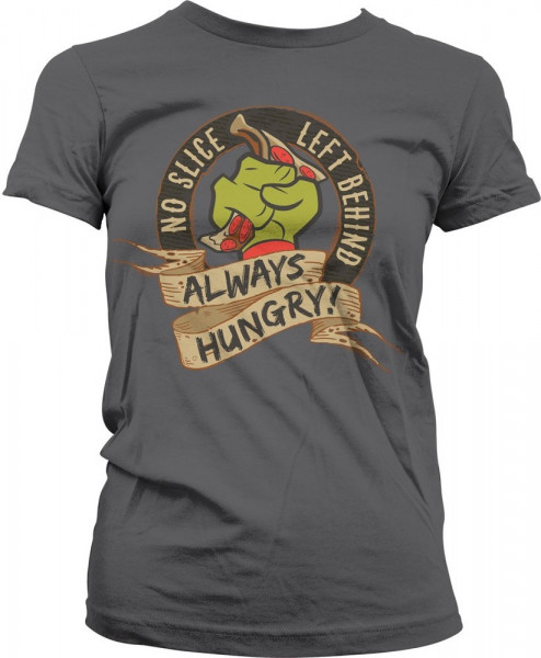 Teenage Mutant Ninja Turtles TMNT No Slice Left Behind Girly Tee Damen T-Shirt Dark-Grey