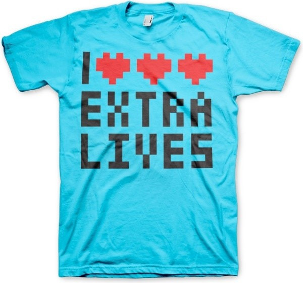 Hybris I Love Extra Lives T-Shirt Skyblue