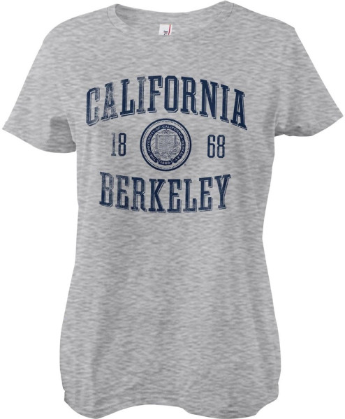 Berkeley University of California Washed Seal Girly Tee Damen T-Shirt Heather-Grey