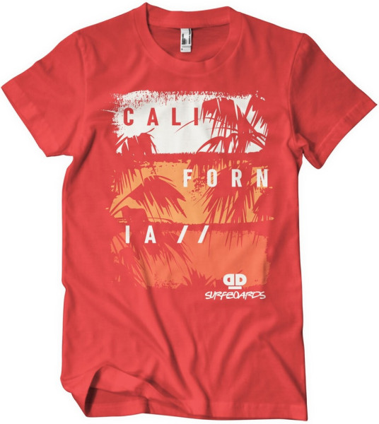 Dope & Deep California Palms T-Shirt Red