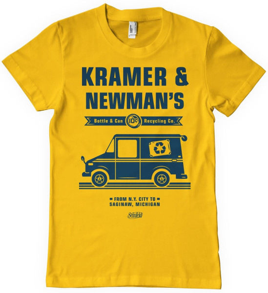Seinfeld Kramer & Newman's Recycling Co T-Shirt Gold