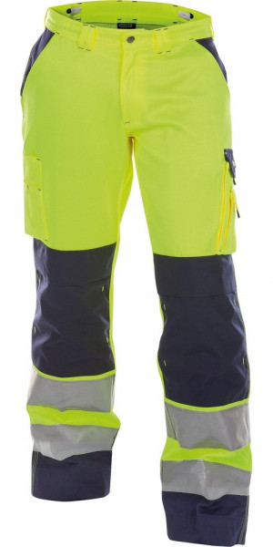 Dassy Warnschutzhose mit Kniepolstertaschen Buffalo PESCO74 Neongelb/Dunkelblau