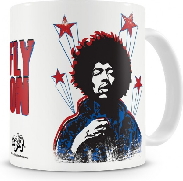Jimi Hendrix Fly On Coffee Mug Kaffeebecher White