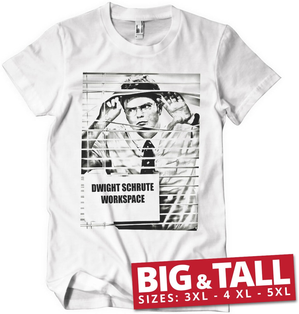 The Office Dwight Schrute Workspace Big & Tall T-Shirt Weiß - Herren / Unisex
