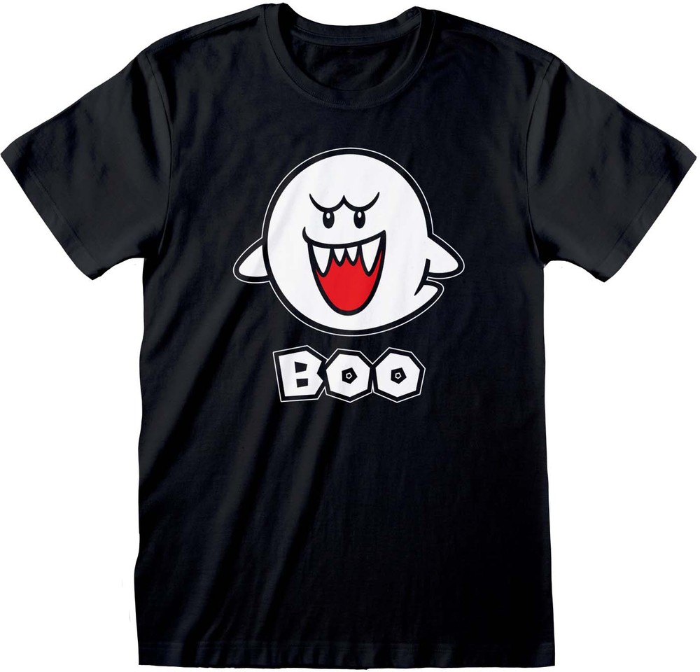 Nintendo Super Mario - Boo T-Shirt Schwarz - Herren / Unisex