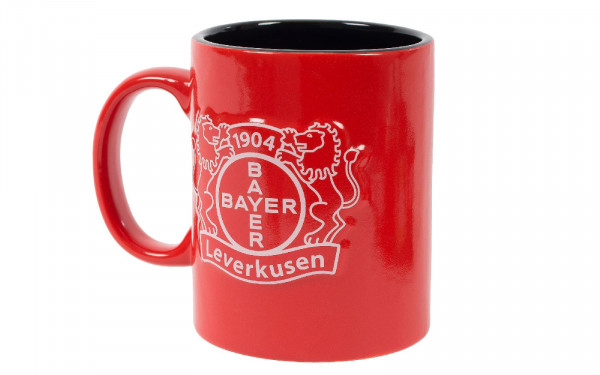 Bayer 04 Leverkusen Tasse Relief Fussball Rot