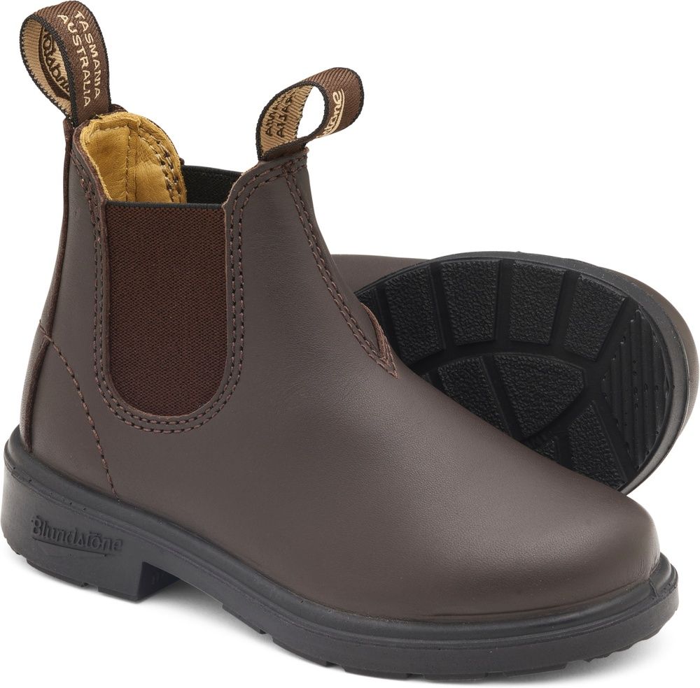 Blundstone Kinder Chelsea Boots #530 Braun Leather (Kids) - Herren / Unisex