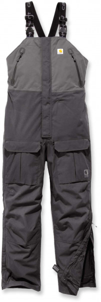 Carhartt Herren Latzhose / Overall Angler Bib Gravel/Shadow