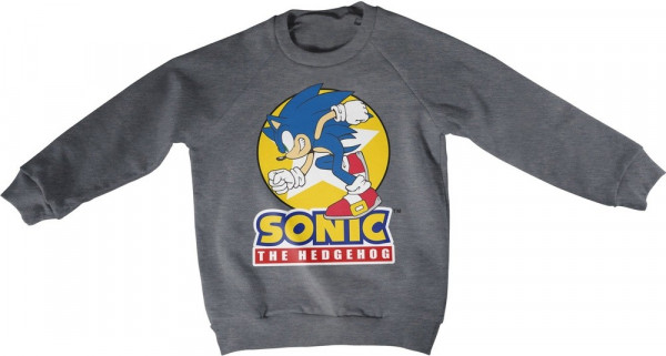 Fast Sonic The Hedgehog Kids Sweatshirt Kinder Dark-Heather
