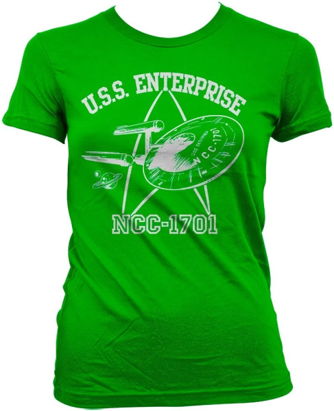 Star Trek U.S.S. Enterprise Girly T-Shirt Damen Green