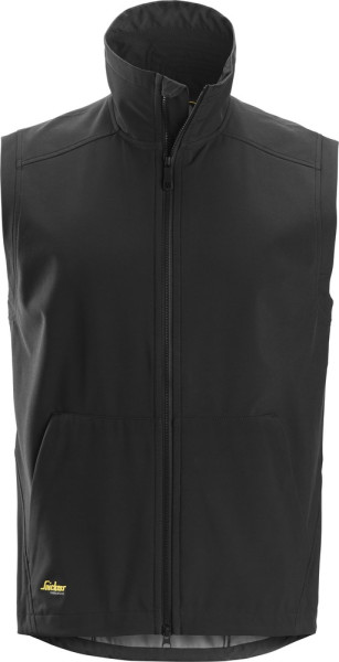 Snickers Arbeitsweste AllroundWork, winddichte Soft Shell Weste Schwarz