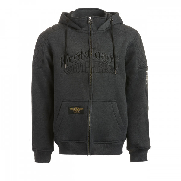 WCC West Coast Choppers Hoodie Choppers Por Vida Zip Hoody Grey