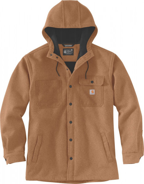 Carhartt Jacke Wind & Rain Bonded Shirt Jac Oiled Walnut Heather