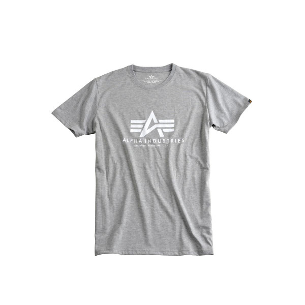 Alpha Industries Basic T-Shirt Greyheather/White